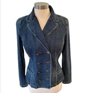 Lauren Ralph Lauren Jean Jacket Classic Double Breasted Size 8